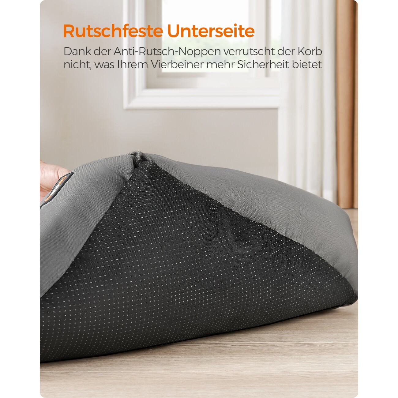 FEANDREA L-XL Hundebett, mit Wendekissen