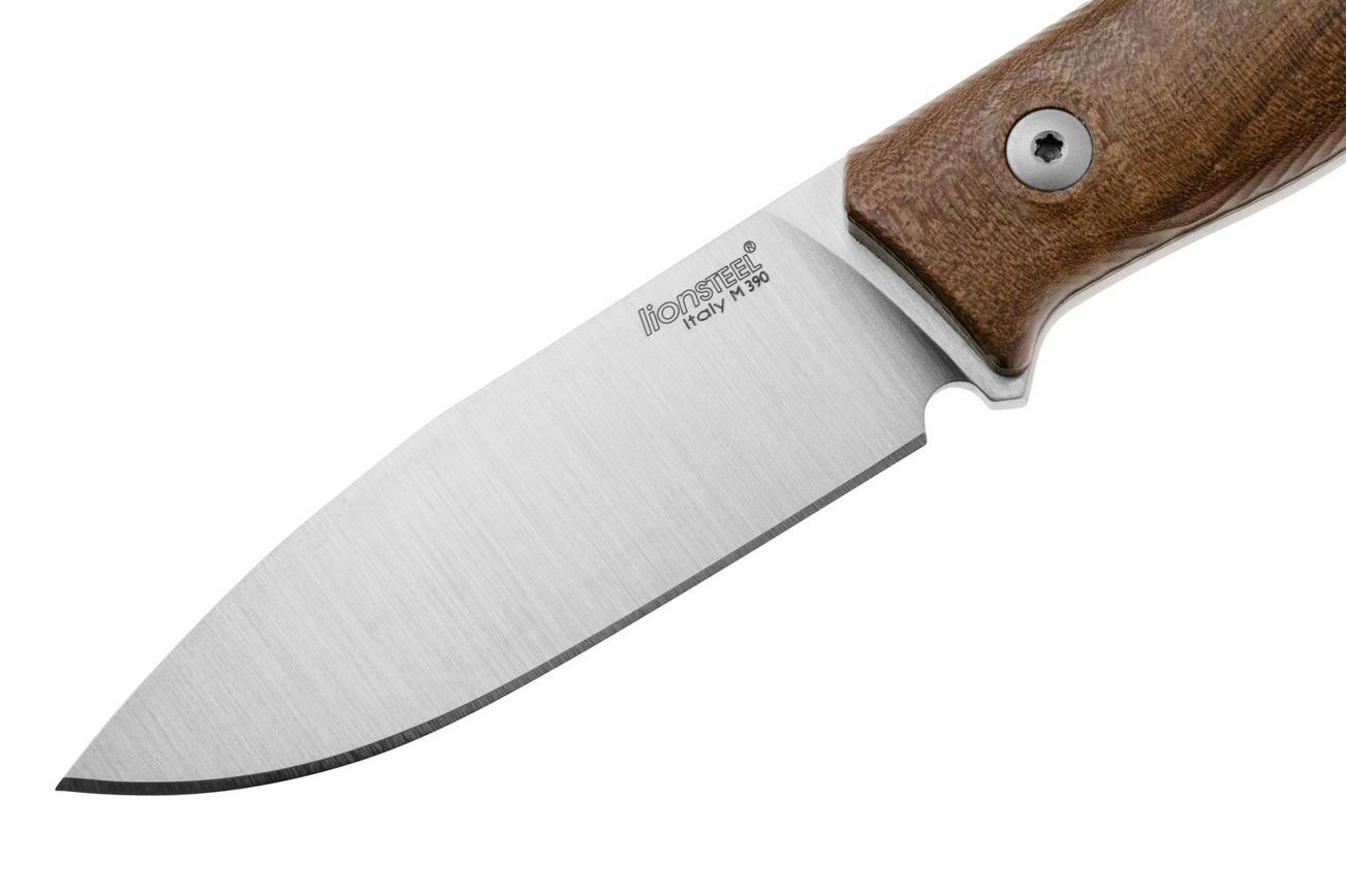 LionSteel M1-WN walnoot, vaststaand mes