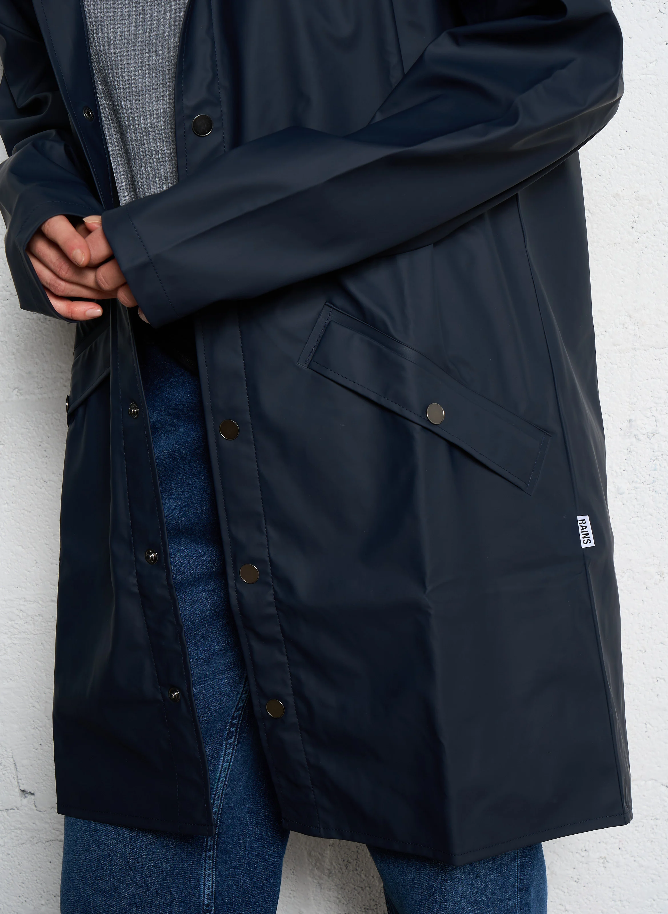 Coupe-vent imperméable à capuche | Bleu