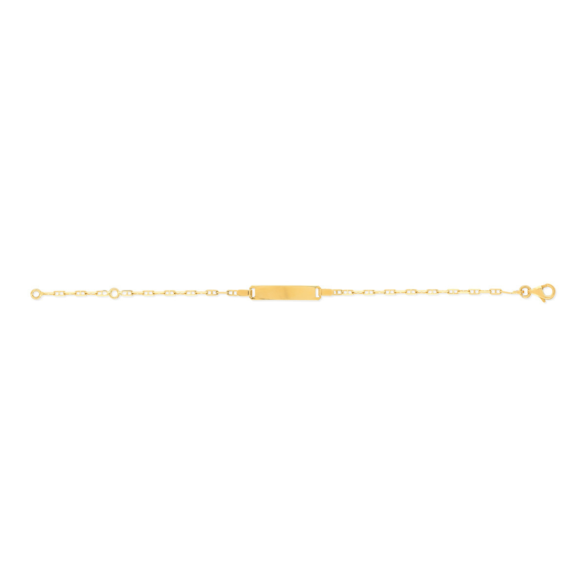 Gourmette personnalisable bébé or jaune 750
