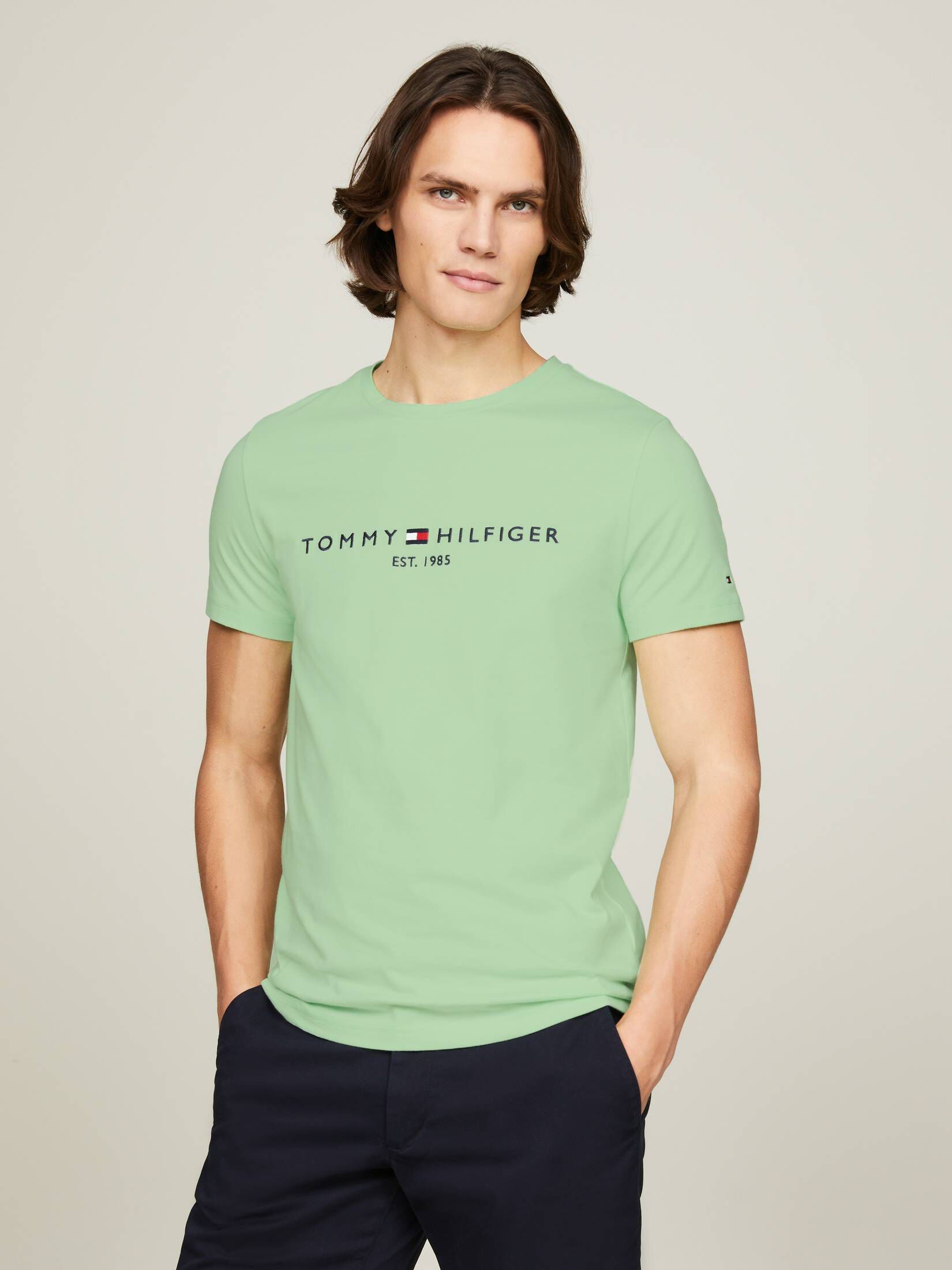 Tommy Hilfiger| Herren T-Shirt TOMMY LOGO TEE Slim Fit