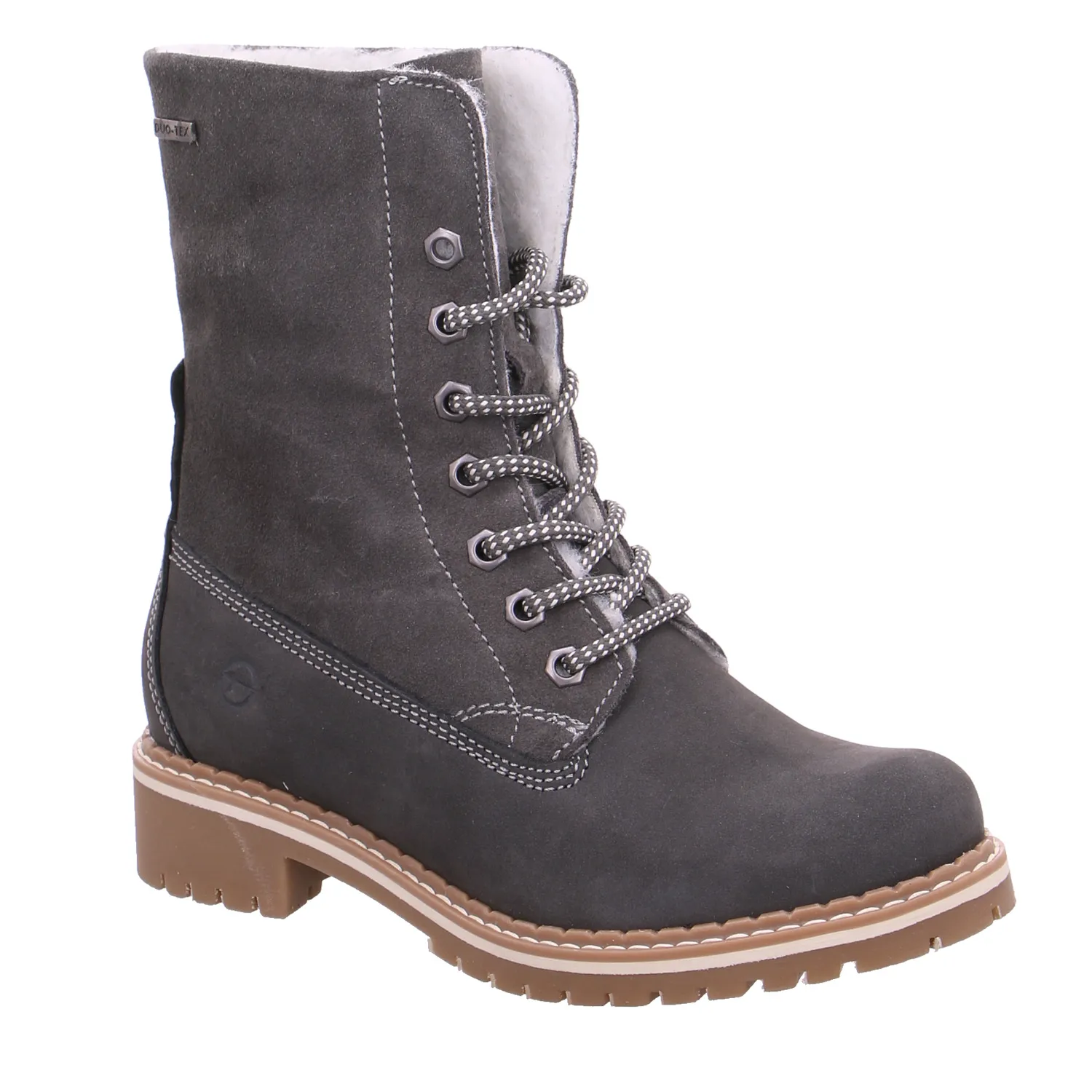 TAMARIS Boot Anthrazit Leder  mit Tex-Membrane