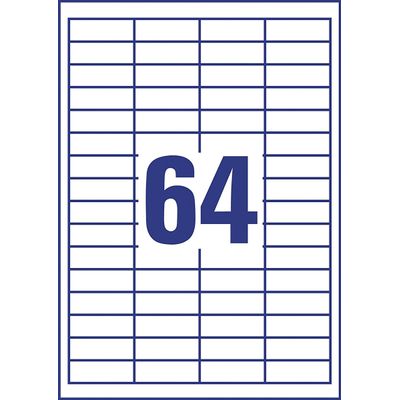 Europe100 - 6500 Étiquettes multi-usages blanches - 38 x 21,2 mm - réf ELA001.FR
