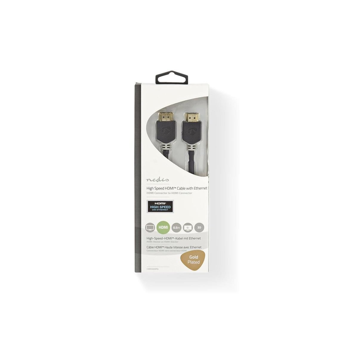 Høyhastighets HDMIâ„¢-kabel med Ethernet | HDMIâ„¢-kontakt - HDMIâ„¢-kontakt | 0,5 m |
