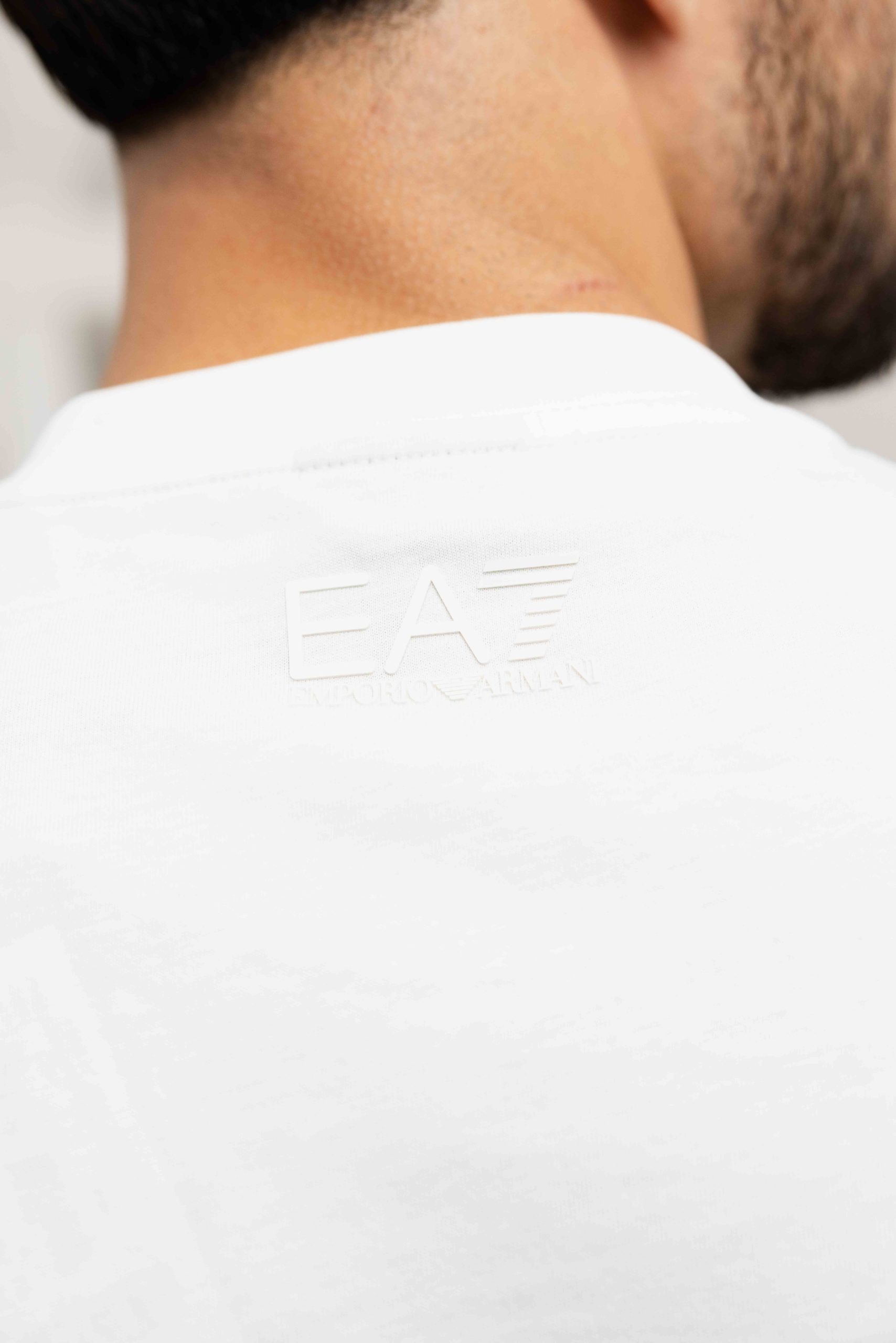 EA7 Emporio Armani 7M000163 T-Shirt Heren Wit/Blauw