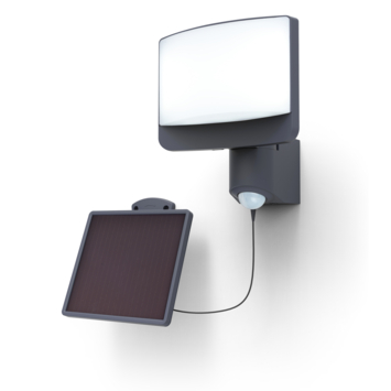 LUTEC wandlamp Sunshine Solar antraciet 11W 800 lumen met bewegingssensor
