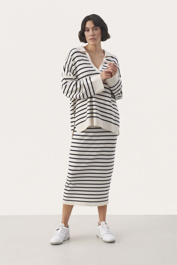 Part Two NataraPW PU Dark navy stripe