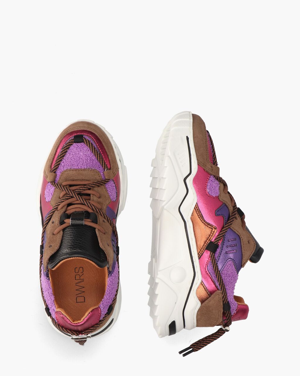 DWRS Label Jupiter Terry Bruin/Multicolor Damessneakers