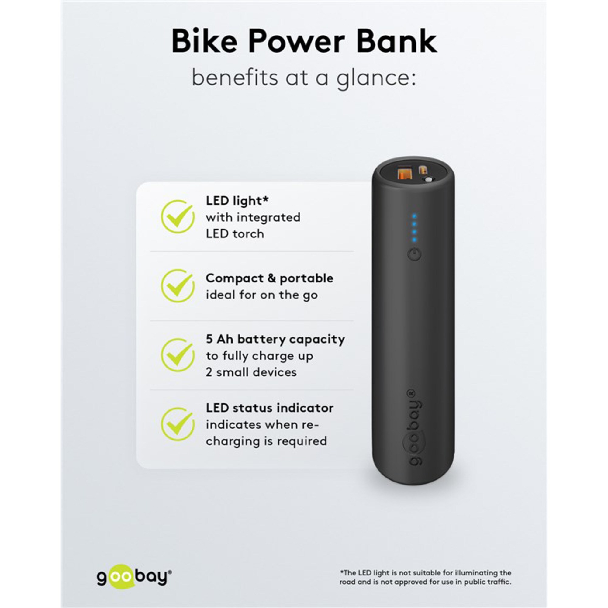 goobay Powerbank Bike-Powerbank 5.0