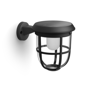 Philips solar wandlamp Linkable Radii zwart met bewegingsensor
