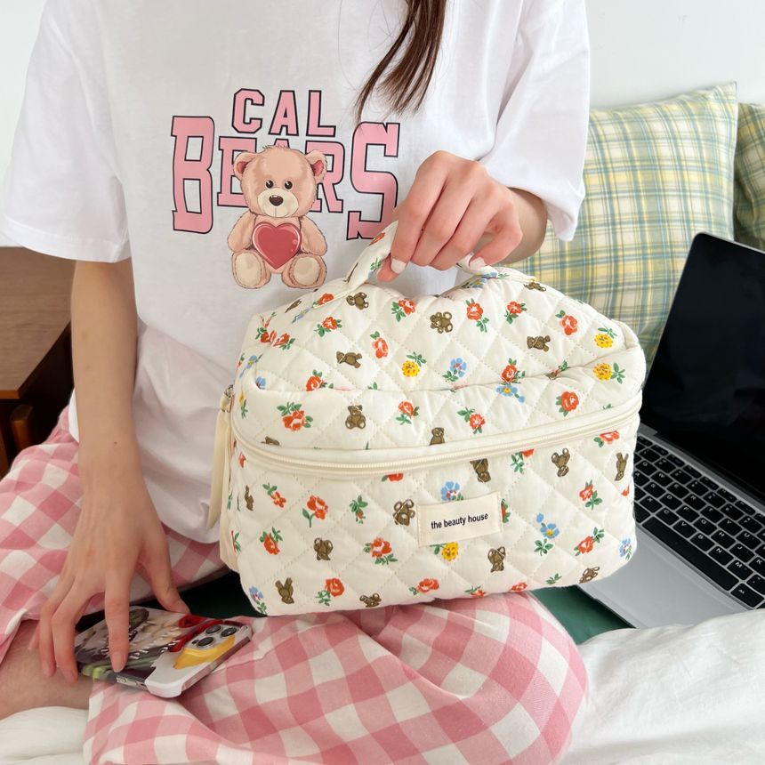 Olsin - Floral / Bear Travel Makeup Bag (verschillende designs)