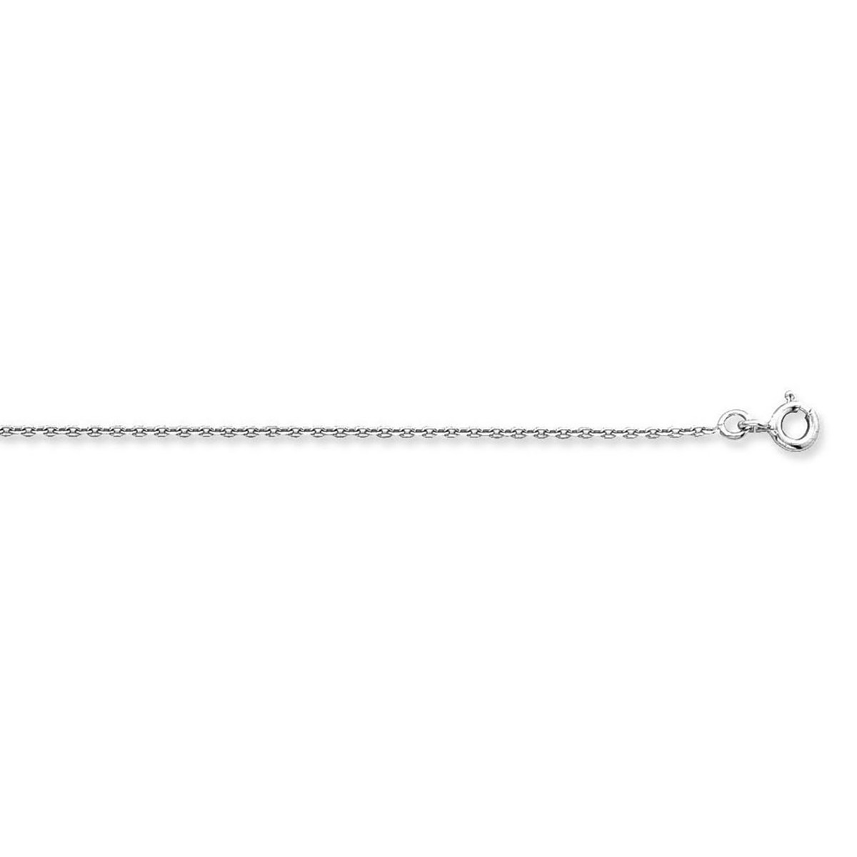 Chaîne Brillaxis or blanc forçat diamantée 1.6mm