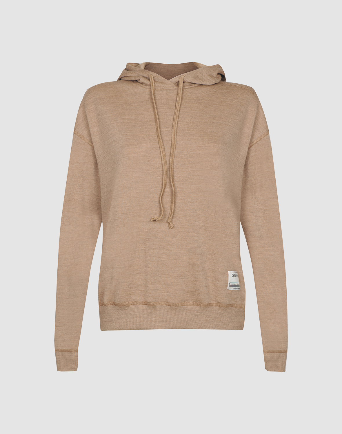 Hoodie van merinowollen terry voor dames - Gratis Verze