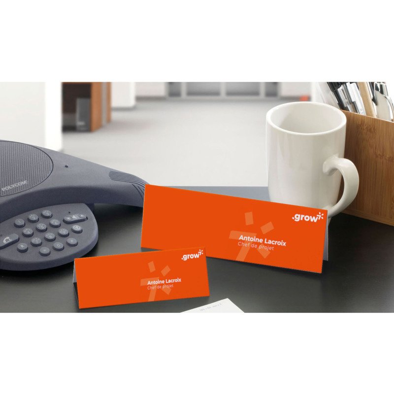 Chevalet porte-nom Avery papier 60 x 210 mm - Boîte de 20