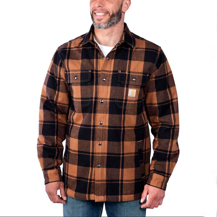 Flannel Sherpa-Lined Shirt Jacket Men skjorte/jakke