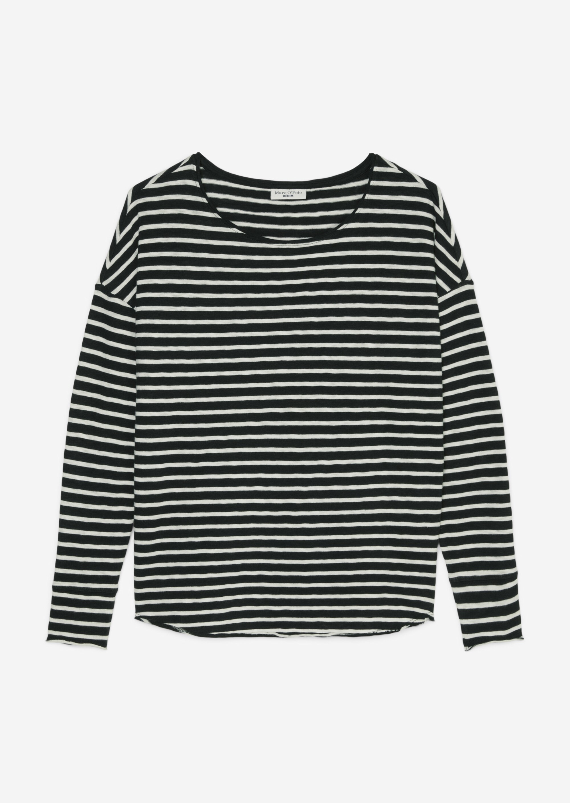 Gestreiftes Longsleeve oversize aus Heavy-Cosy-Slub-Jersey