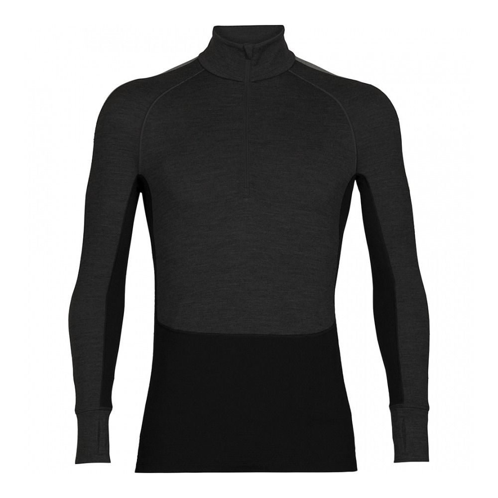 Icebreaker ZONEKNIT 260 - Sous-couche Homme jet hthr/blk/metro h/cb
