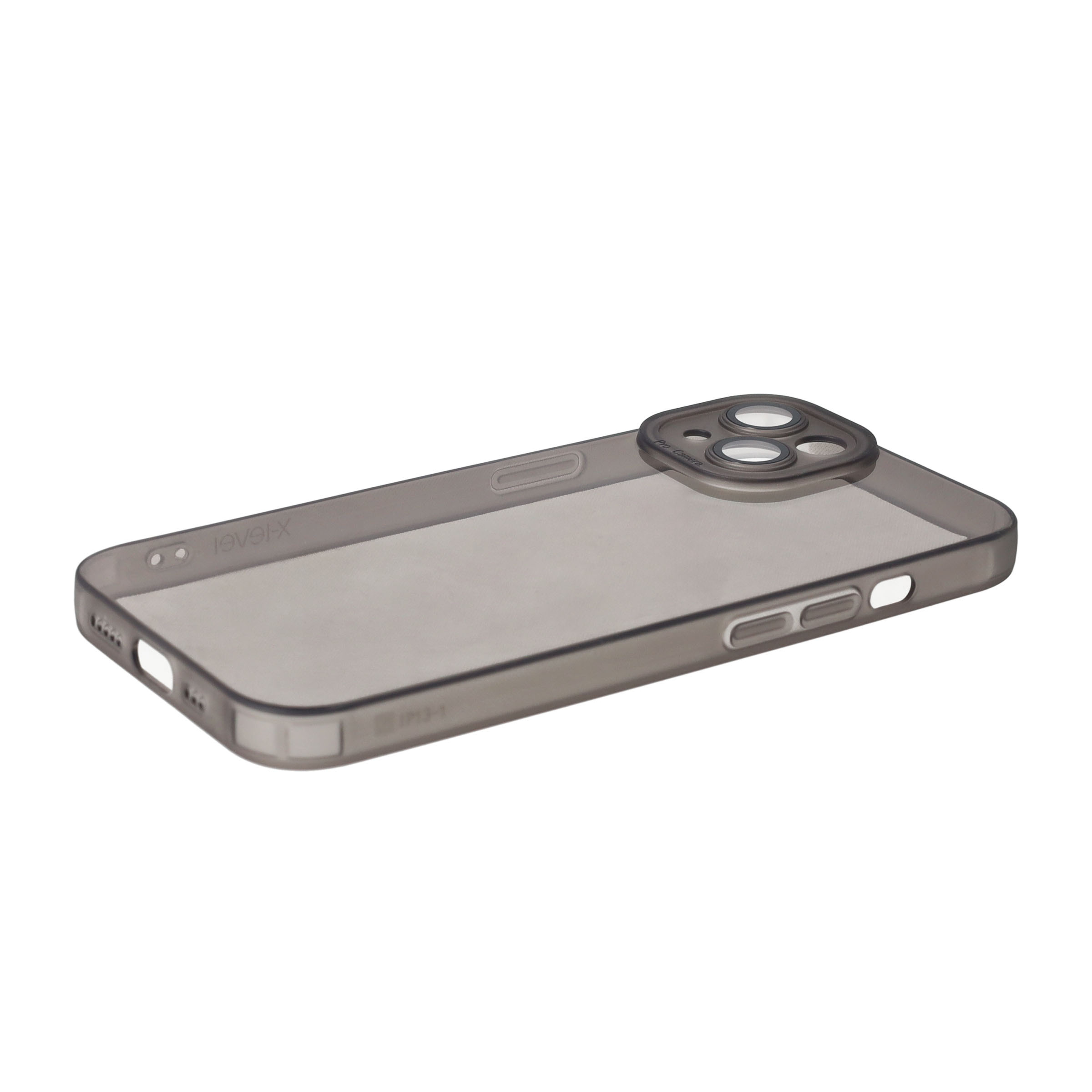 iPhone 13 Gummi Hülle Air Cushion Fallschutz mit Kameraglasschutz - Schwarz / Transparent