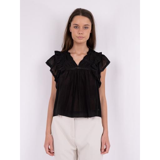 Neo Noir Jayla S Voile Bluse, Black, 34