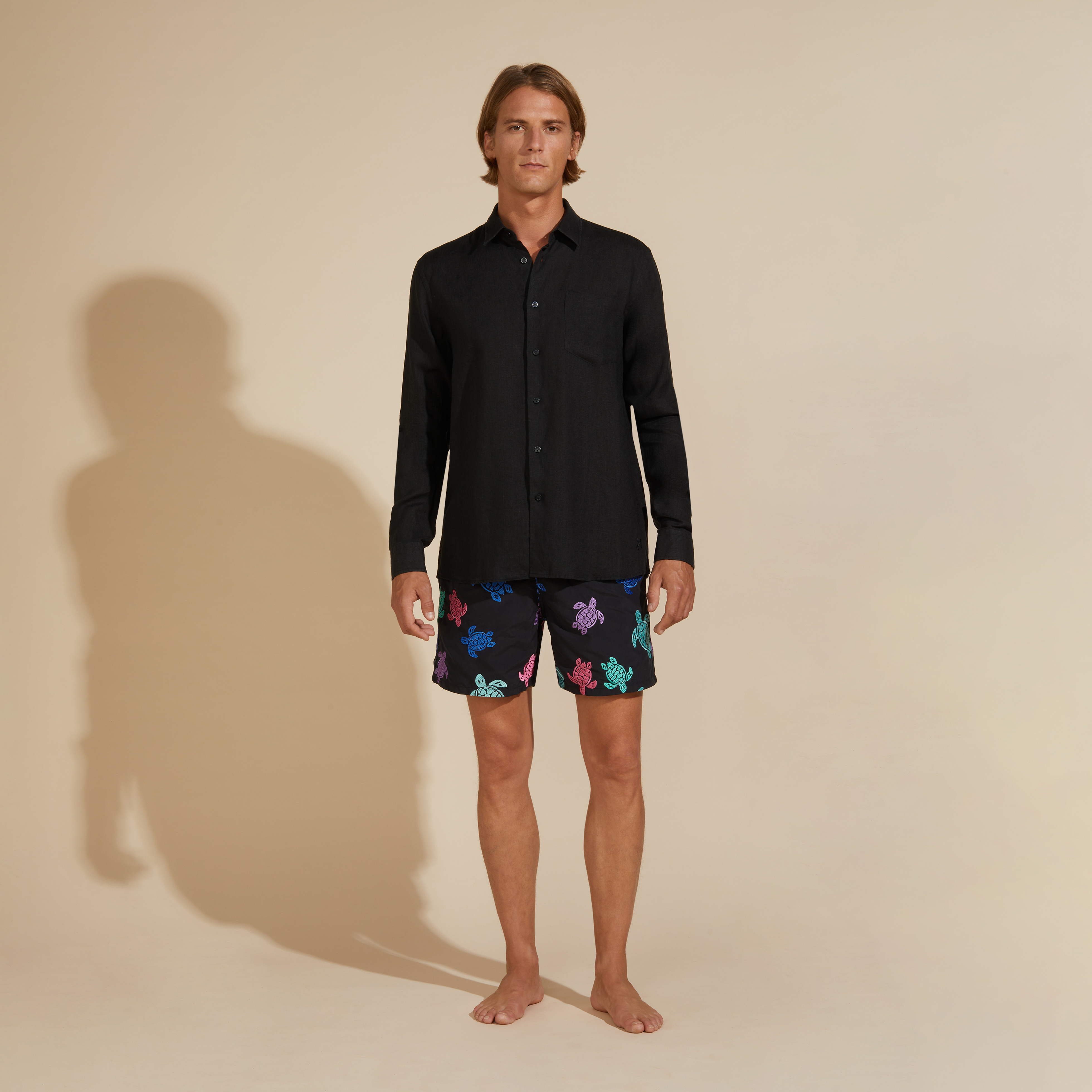 Chemise en lin homme unie