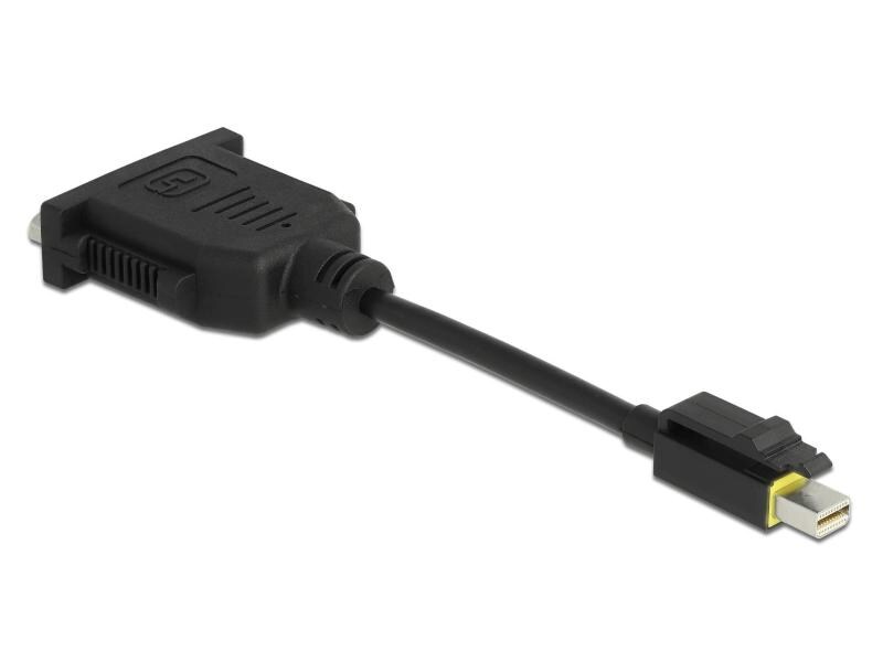 Delock Adapter Mini-DisplayPort – DVI-D 1080p/60Hz, Einrast Delock Mini DisplayPort 1.1 zu DVI Adapter mit Einrastfunktion Passiv
