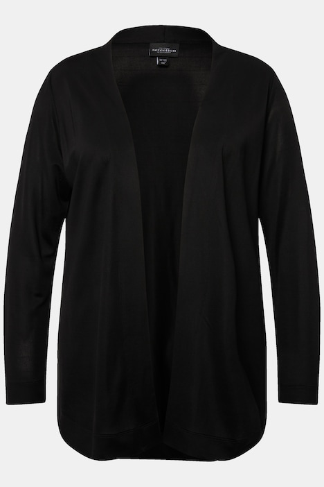 Slinkyjacke, offene Form, Schalkragen, Langarm