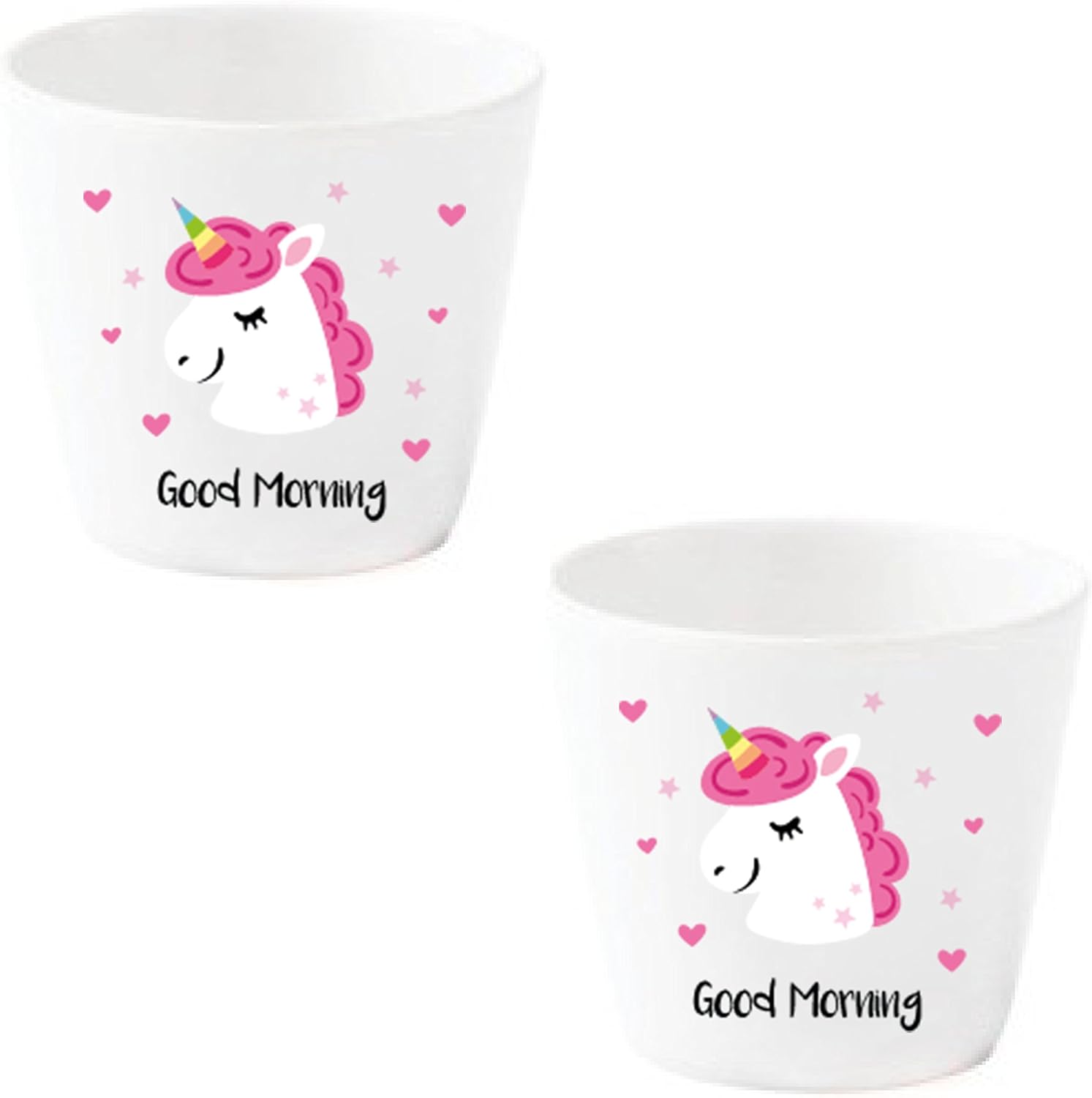 EinhornLiebe - Eierbecher Set - Einhorn mit Gesicht »Pink Unicorn« (2 Stück)