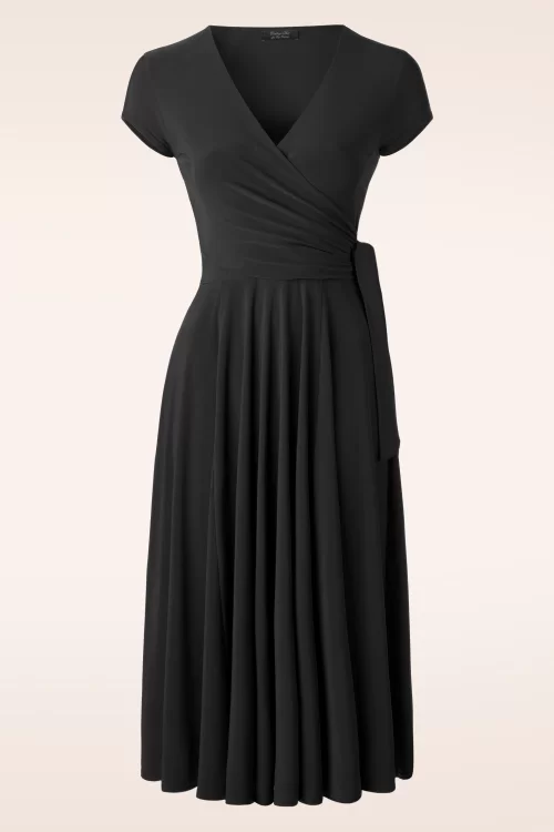 Vintage Chic for Topvintage Layla Cross Overjurk in zwart