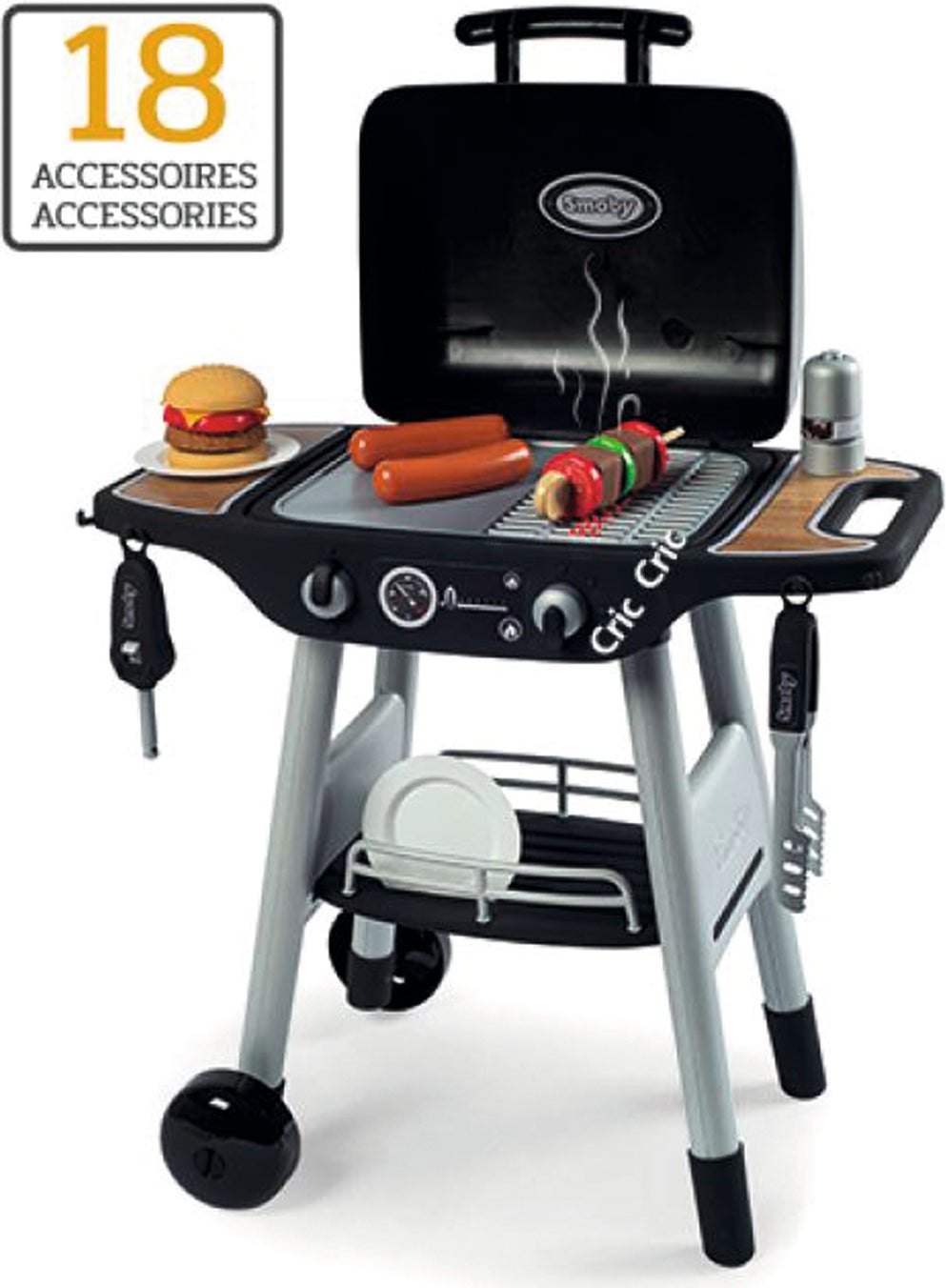 Smoby barbecue grill speel set zwart 50 x 37 x 72,2 cm