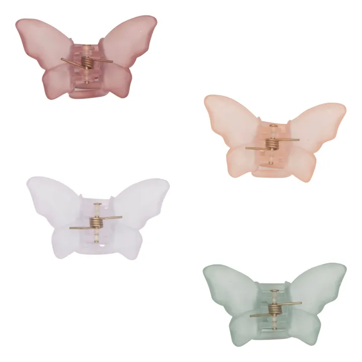 Mimi & Lula Lot 4 Pinces Butterfly | Rose