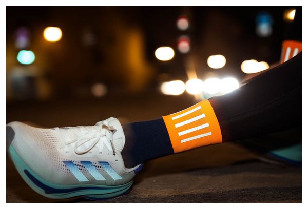 Chaussettes Running Incylence High-Viz V3 Bleu/Orange Fluo