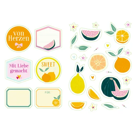 Hölker Verlag Deko-Sticker - Orangen (Küchenpapeterie)