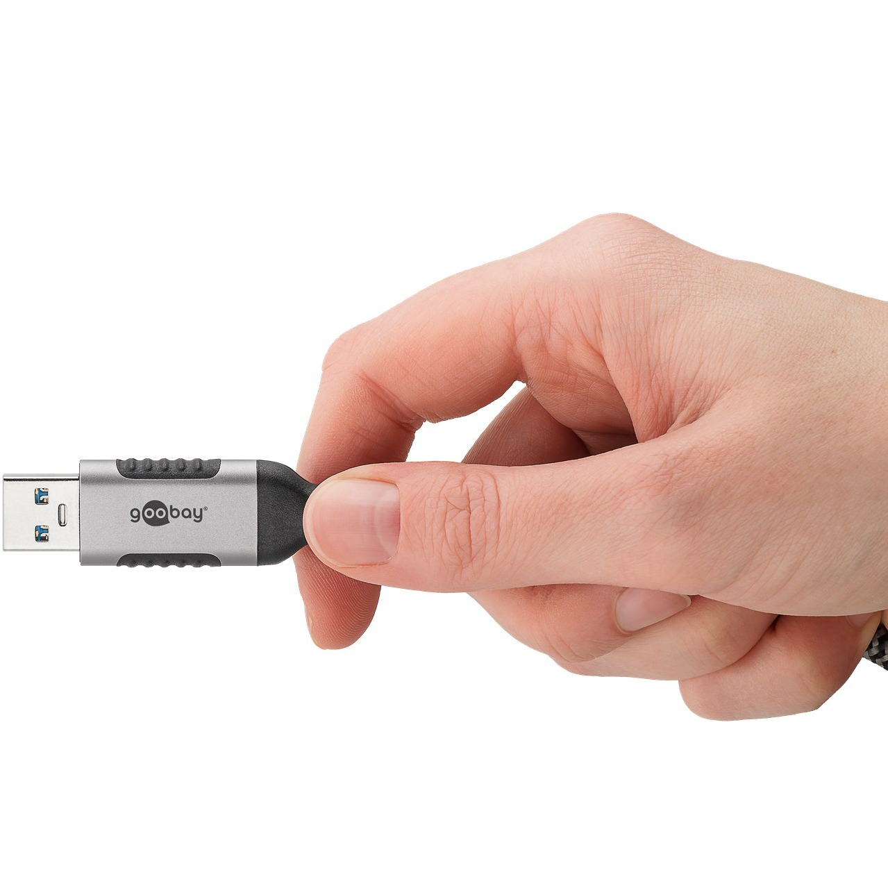 (3m) USB auf CAT 6 Ethernet LAN RJ45 Netzwerk Kabel Patchkabel FTP (70499) - Grau