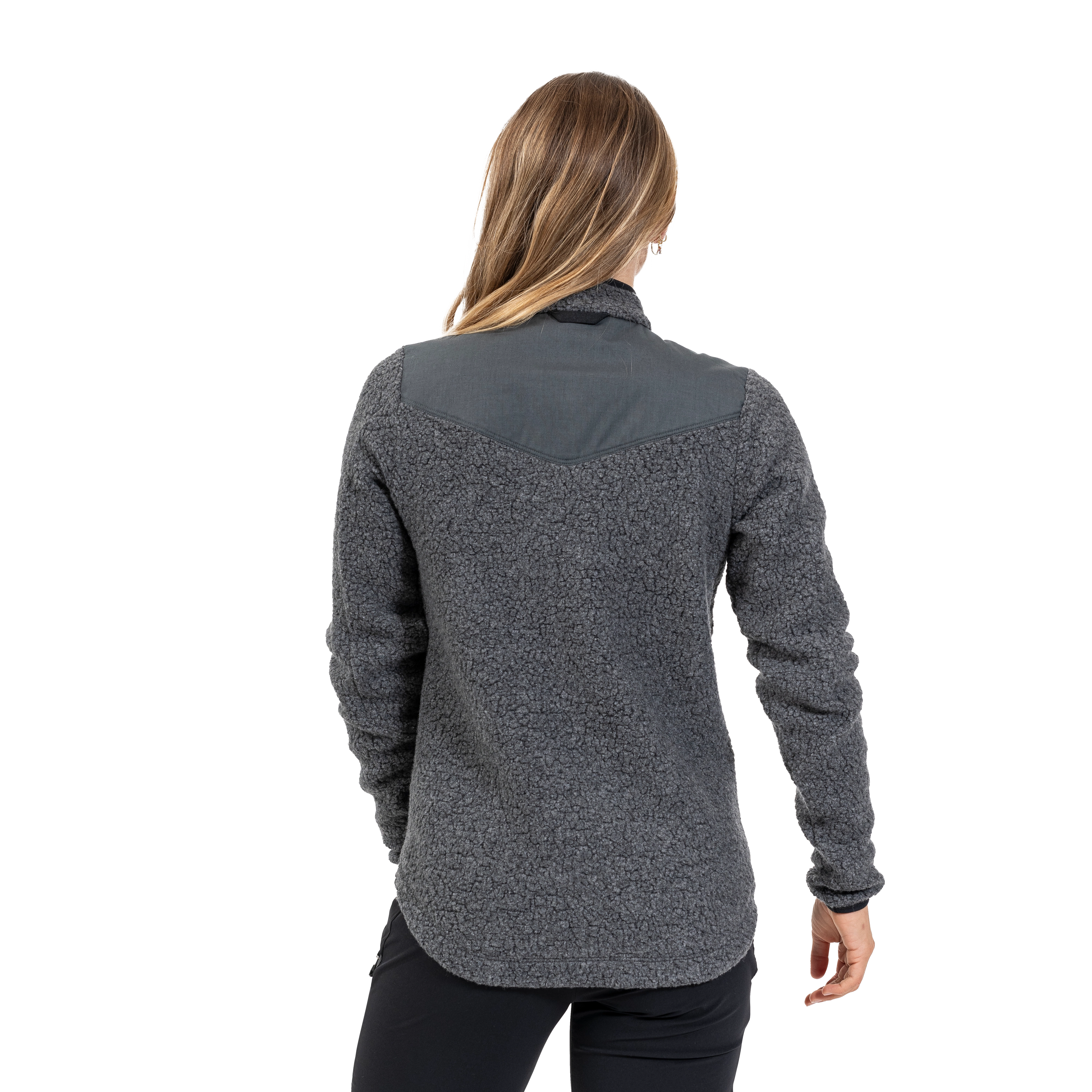 Nordmarka ReWool Pile Midlayer Jacket Women Solid Dark Grey / Dark Shadow Grey
