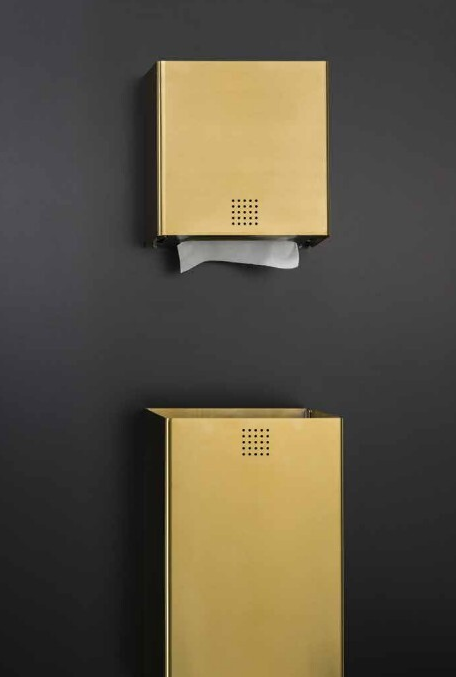 Proox One handdoek dispenser geborsteld messing
