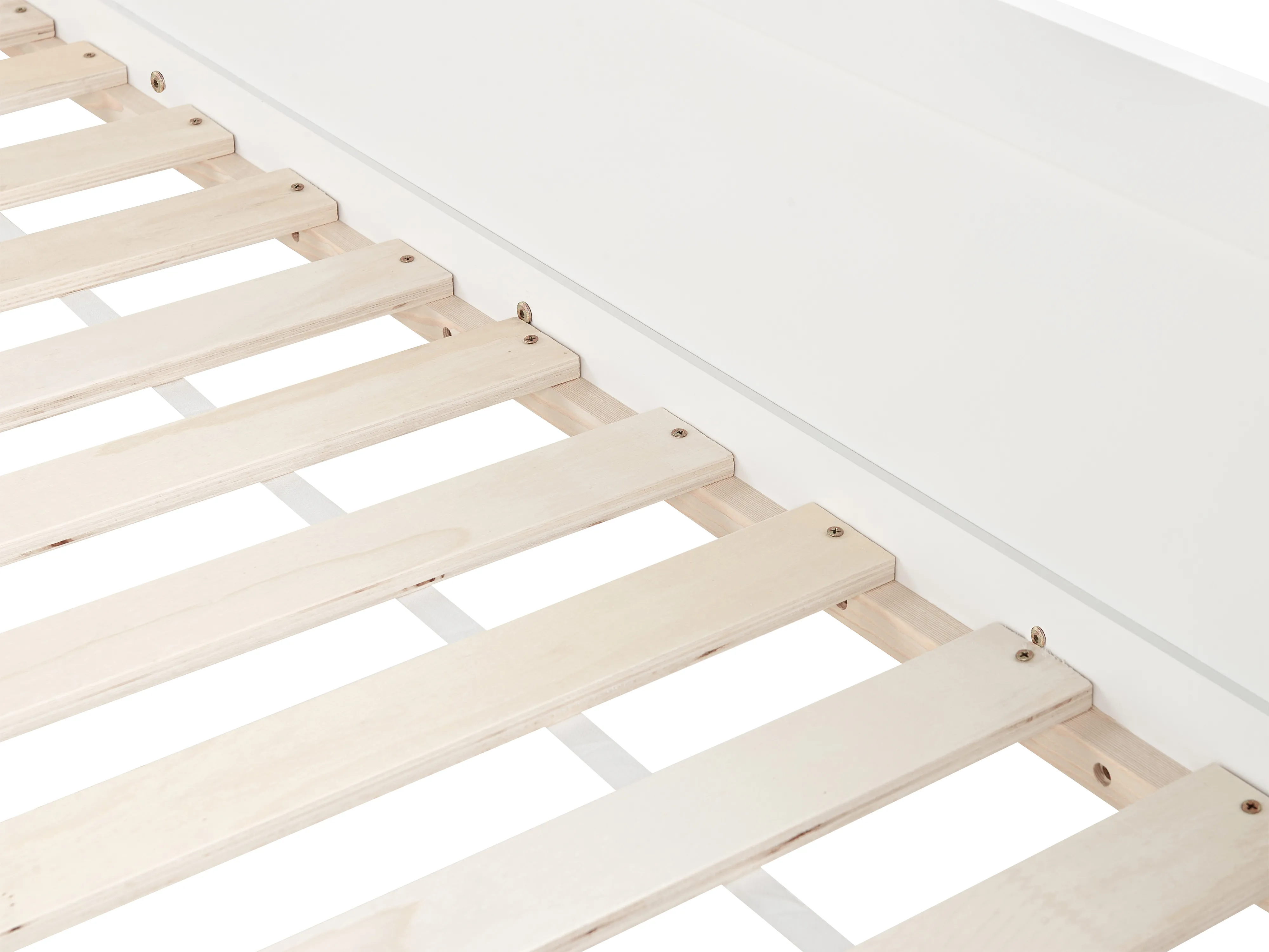 Verhoogd bed Huis Dennenhout DIENNE 90 x 200 cm Wit