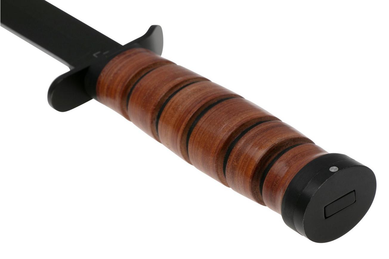 Böker Plus M3 Trench Knife 2.1 02BO119 Black 1095, Leather, vaststaand mes