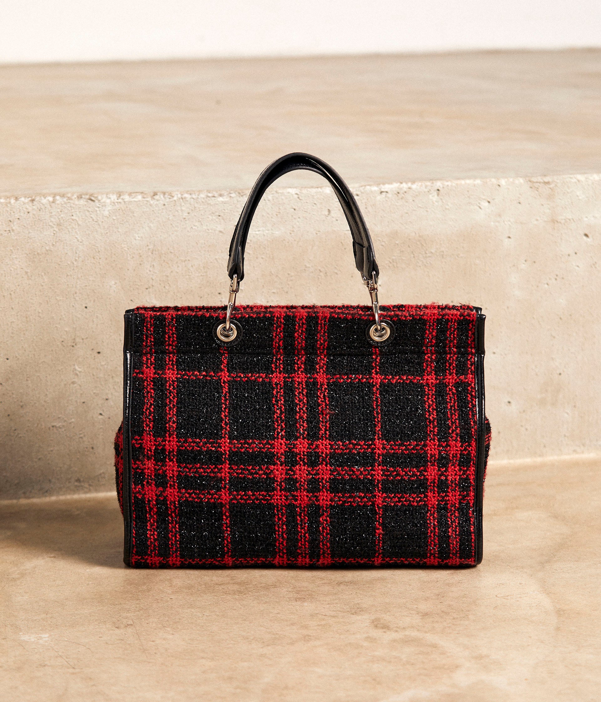 Sac noir tweed Alphonsa