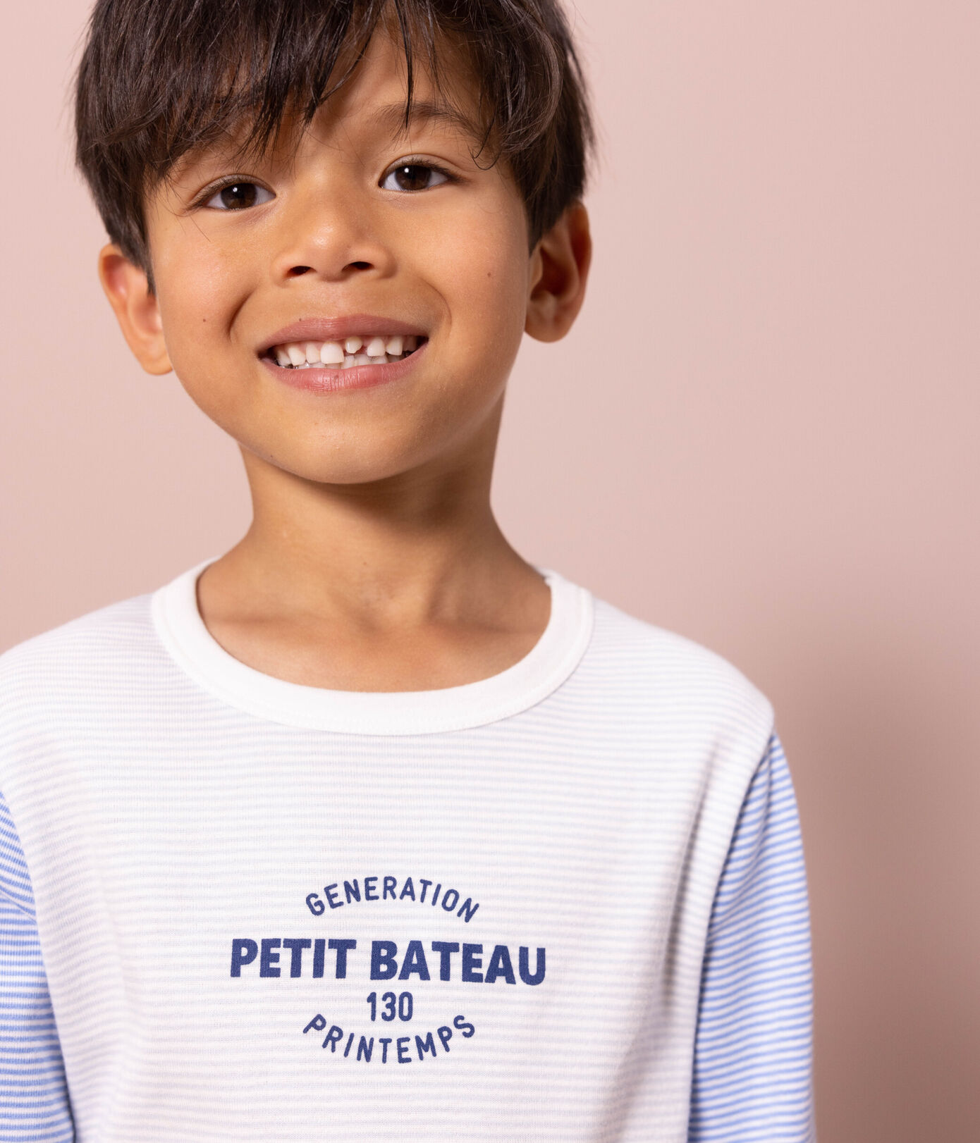 Pyjama milleraies tricolore en coton petite fille/petit garçon
