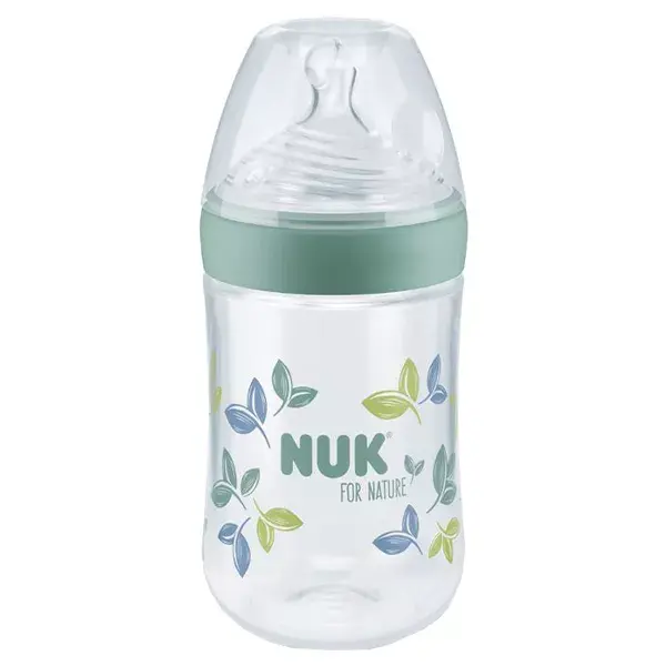 Biberão Nuk NUK for Nature 260ml M TC Eucalipto