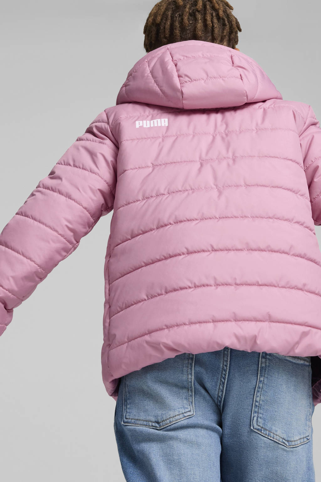 Puma gewatteerde jas met logo roze