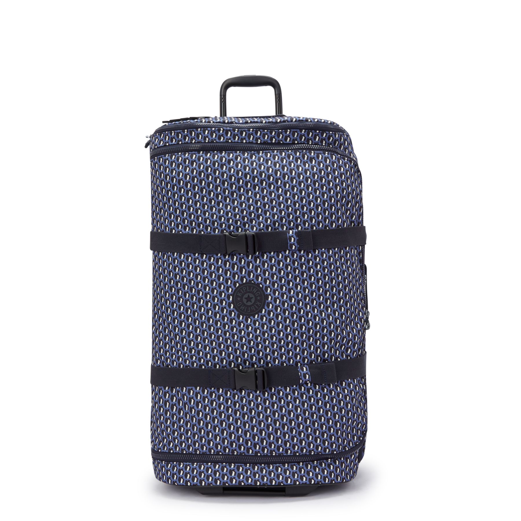 AVIANA L Grande valise à roulettes avec sangles ajustables - 3D K Blue