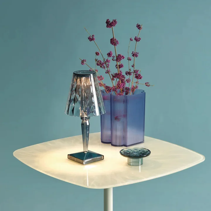 Kartell - Big Battery Akku-Tischleuchte H 37,3 cm, glasklar