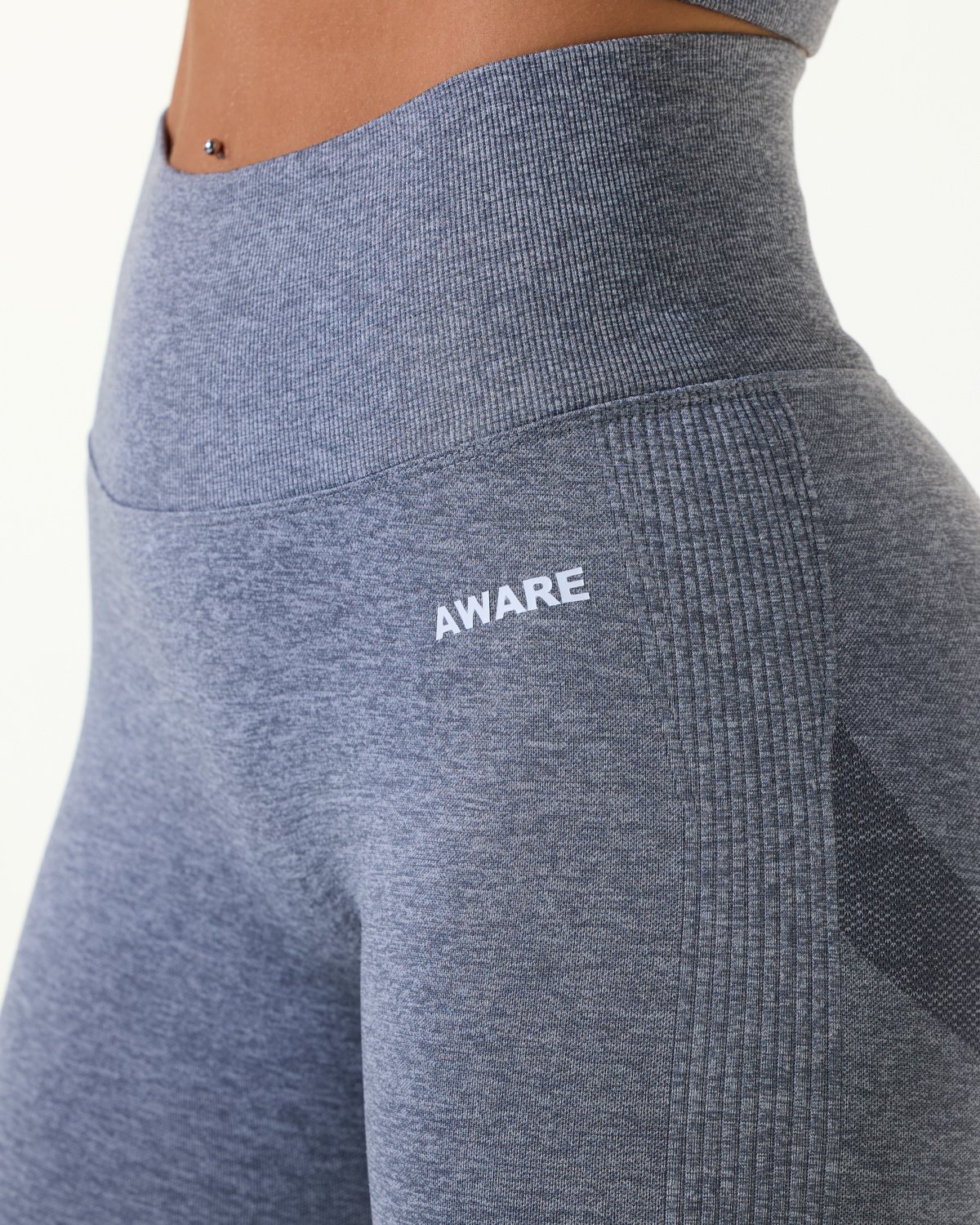 AWARE Scrunch Seamless Tights Dark Grey Melange