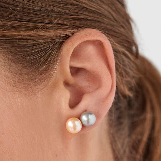 Conjunto de brincos TOUS Pearls em prata