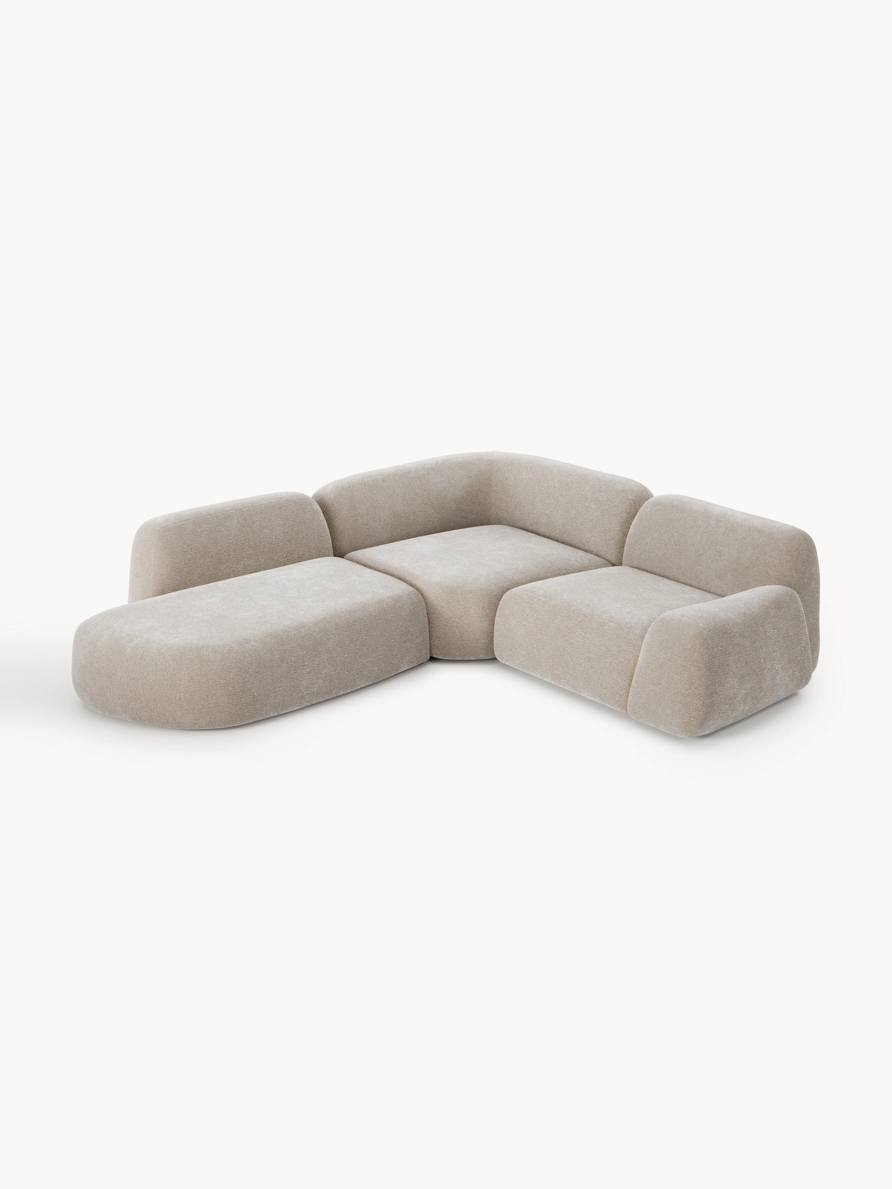 Modulaire hoekbank Wolke (4-zits) met chaise longue