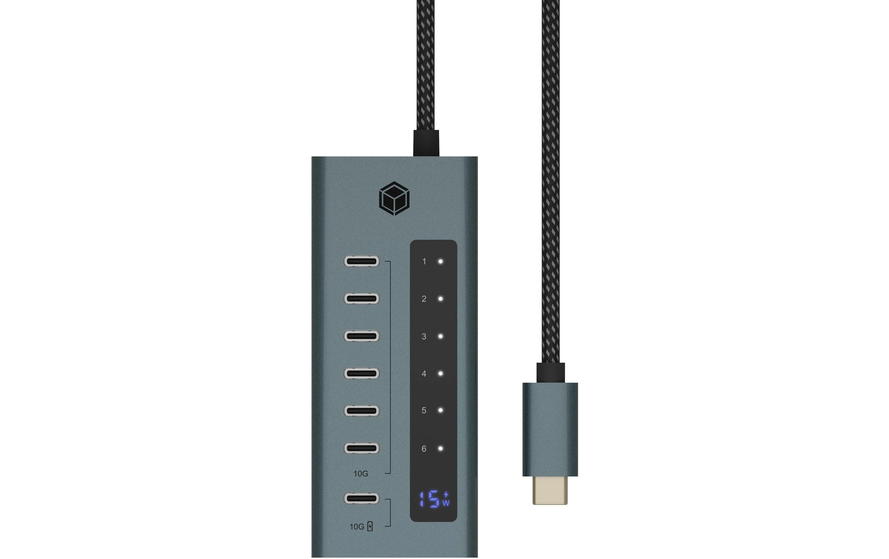 USB-Hub 7-Port Hub IB-HUB1457-C317-Port USB Type-C HUB aus hochwertigem Aluminium