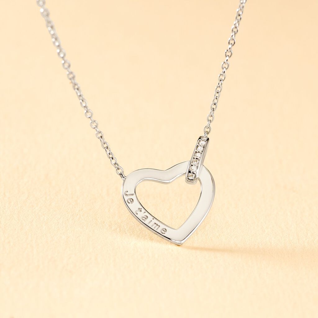 Collier Elanda Argent Blanc Oxyde De Zirconium