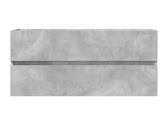 Armoire d'évier Gris béton 100x38,5x45 cm Aggloméré