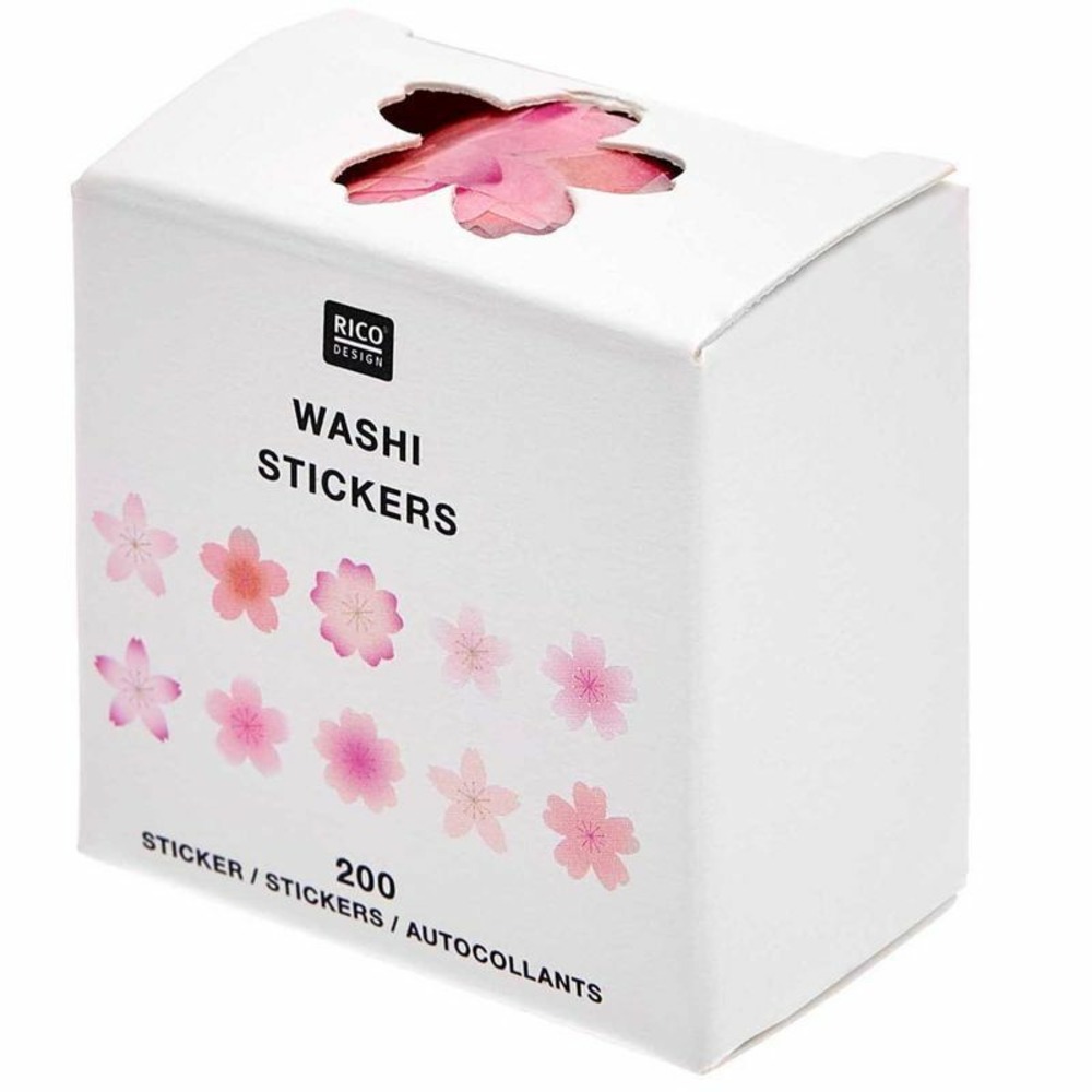Autocollants washi mix de fleurs de cerisier rose - printemps japonais